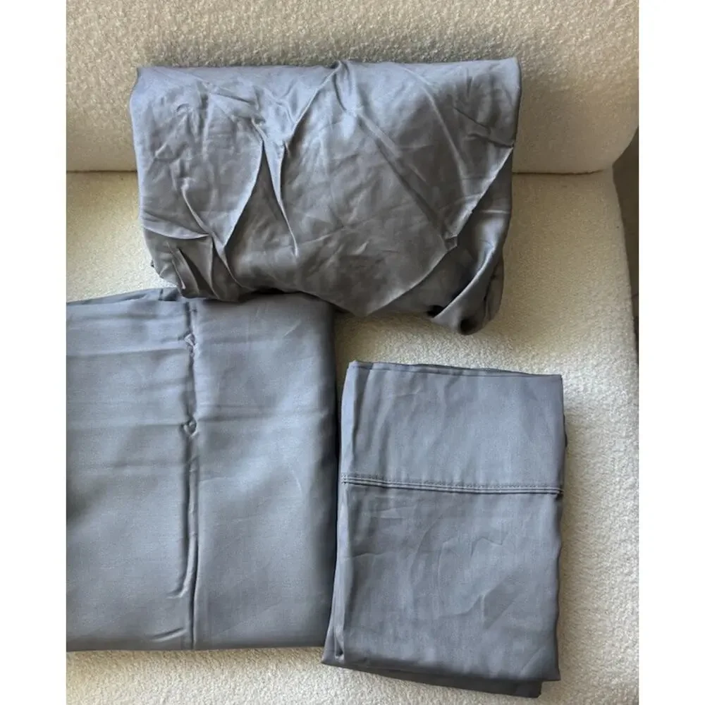 Miracle Made Cooling Antibacterial Deep Fitted Supima Cotton Sheet Set Full Gray